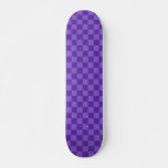 Purple Checkered Skateboard at Zazzle