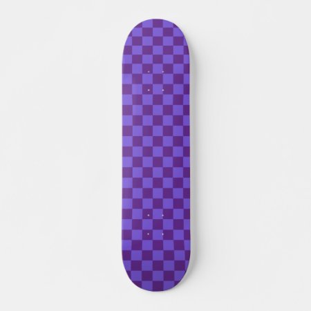 Purple Checkered Skateboard