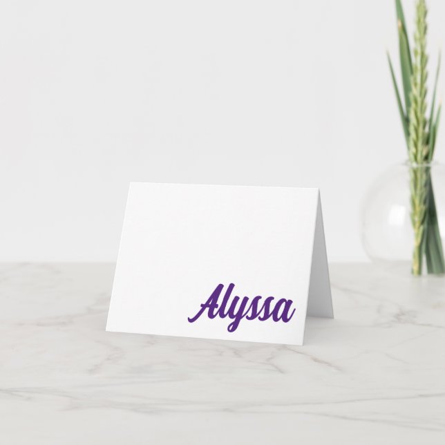 PURPLE CHEER Ft. Worth, TX  Personalized Note Card (Front)