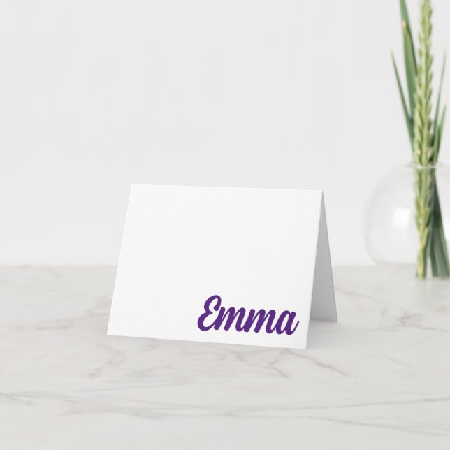 PURPLE CHEER Ft. Worth, TX  Personalized Note Card (Front)