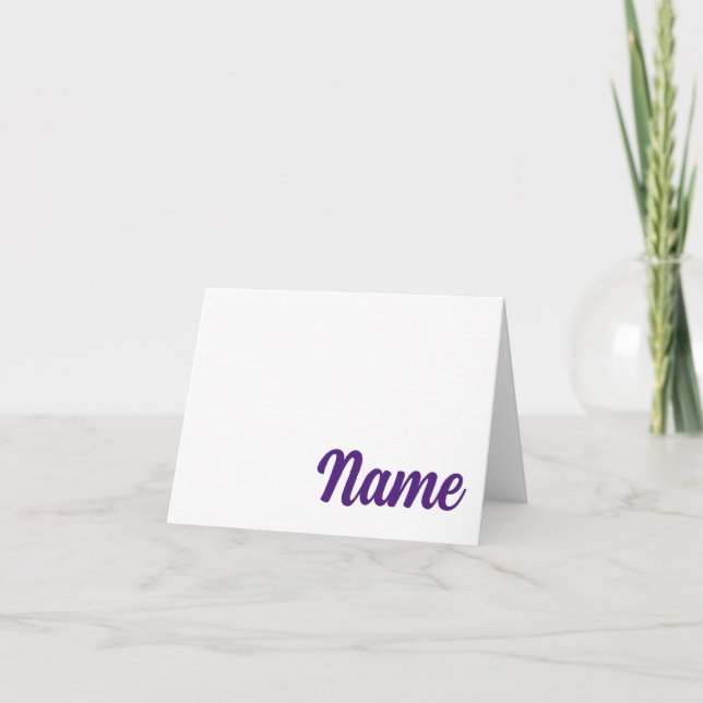 PURPLE CHEER Ft. Worth, TX  Personalized Note Card (Front)