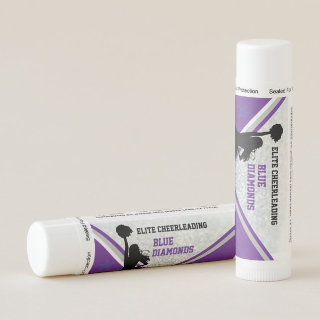 Purple Cheer Team Gifts and Favors Lip Balm (Rotated Right)