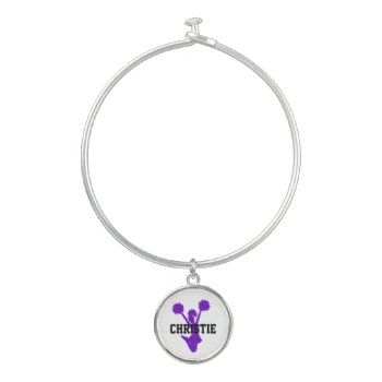 Purple Cheerleader Custom Bangle Bracelet by Hannahscloset at Zazzle