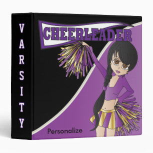 Purple Cheerleader Girl Binder