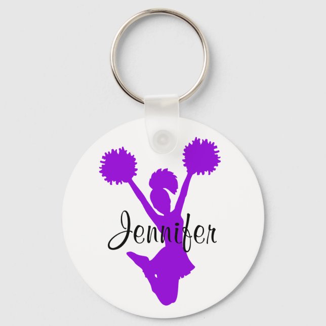 Purple Cheerleader Key Chain (Front)
