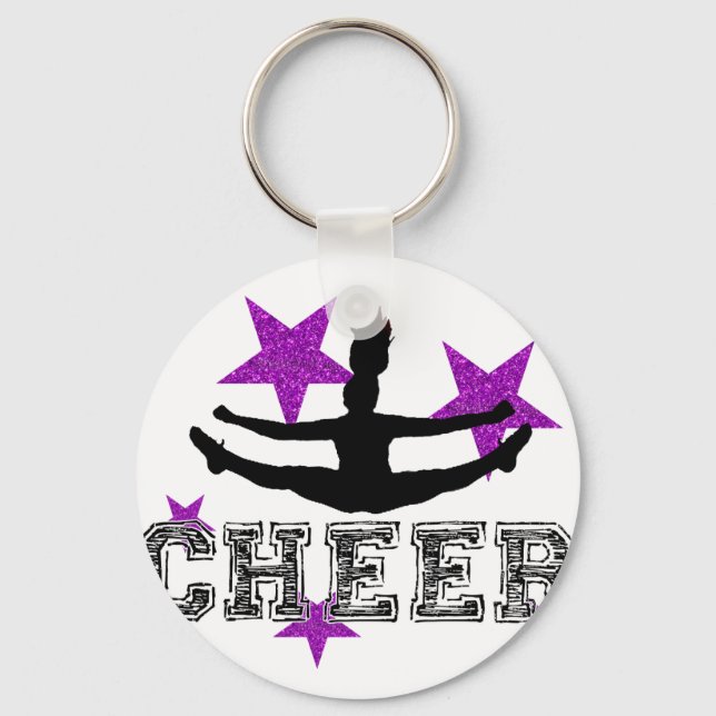 Purple Cheerleader Keychain (Front)