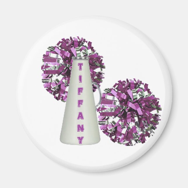 Purple Cheerleader Magnet (Front)