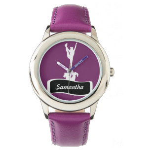 Purple Cheerleader personalized watch