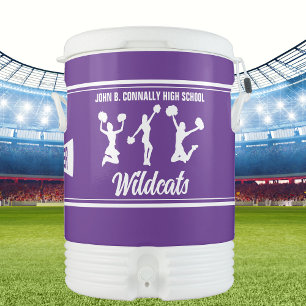 Purple Cheerleading Squad Custom High School Beverage Cooler