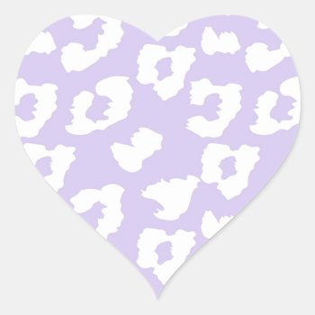 Purple Cheetah Leopard Print Heart Sticker by Jmariegarza at Zazzle