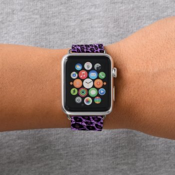 Purple Cheetah Print Apple Watch Band by TeensEyeCandy at Zazzle