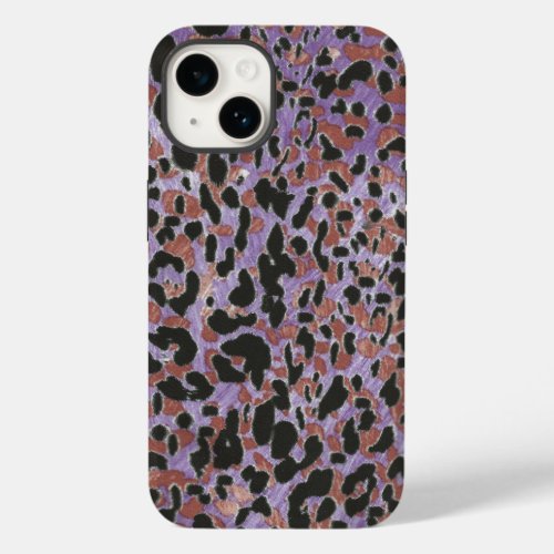 Purple cheetah print Case_Mate iPhone 14 case