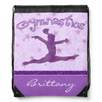 Purple Cheetah Print Stripe Gymnastics w/ Monogram Drawstring Bag Purple Cheetah Print Stripe Gymnastics w/ Monogram Drawstring Bag