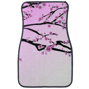 Purple Cherry Blooms Car Floor Mat