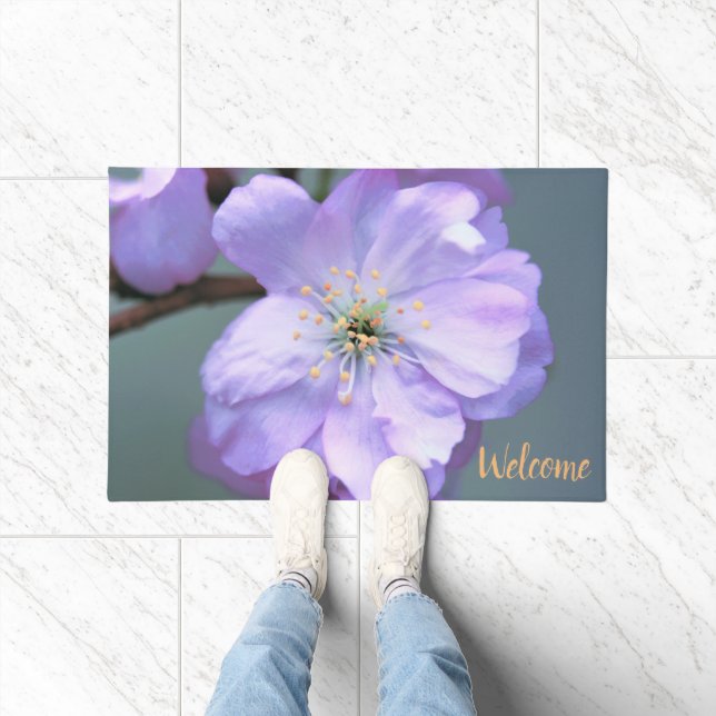 Purple Cherry Blossom Doormat (Indoor)