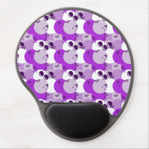 purple cherry dots gel mouse pad