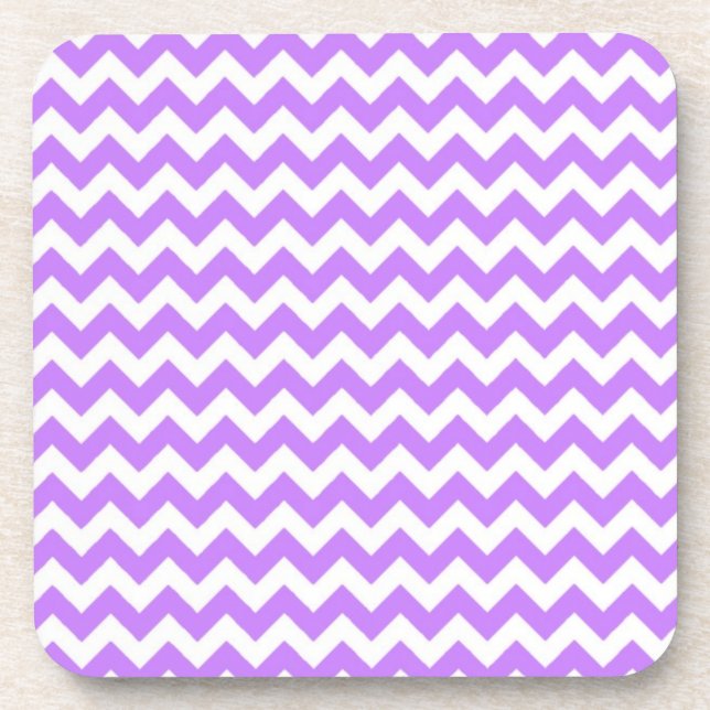 Purple Chevron and Zig Zag Coaster (Front)