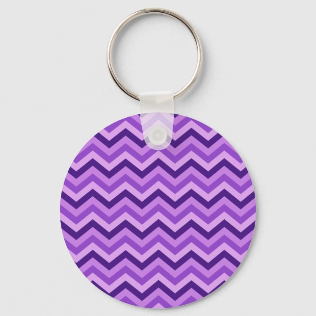 Purple Chevron Keychain (Front)