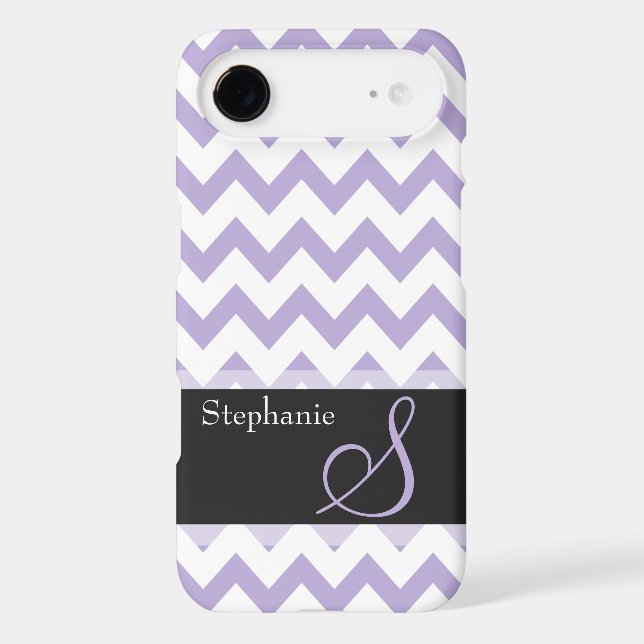 Purple Chevron Monogram iPhone 5/5S, Vibe Case (Back)