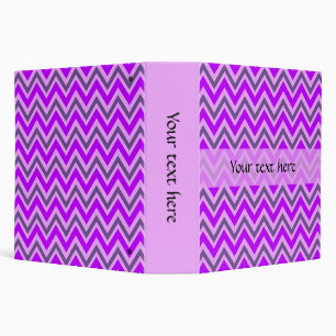 Purple Chevron Pattern Binder