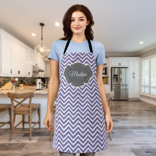 Purple Chevron Personalized Apron