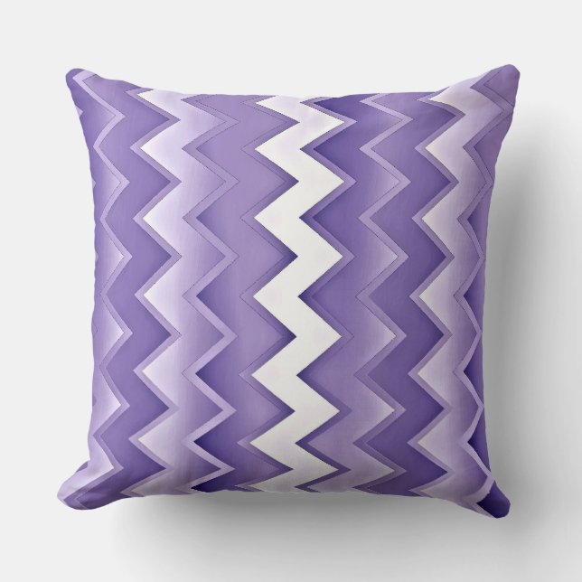 Purple Chevron Throw Pillow (Front)