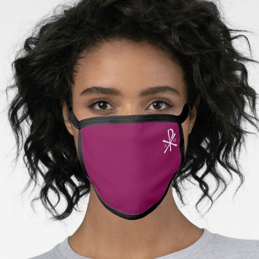 Purple Chi Rho Face Mask (Worn Her)