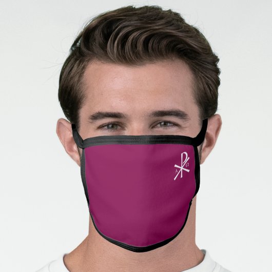 Purple Chi Rho Face Mask (Worn Him)