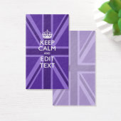 Purple Chic Keep Calm And Your Text Union Jack (Desk)