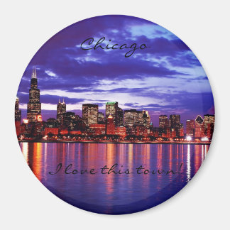 Purple CHicago Magnet