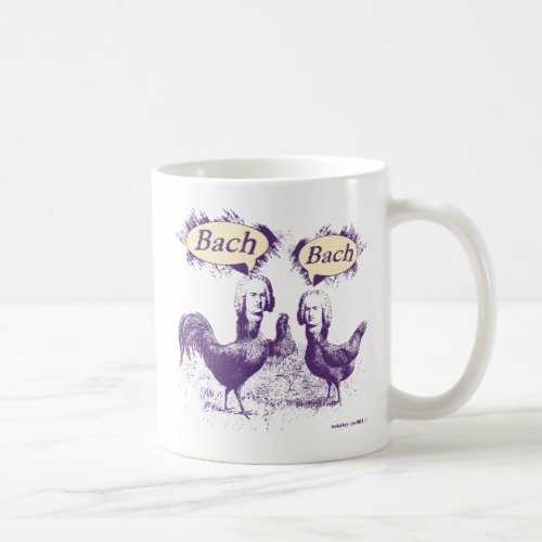 Purple Chicken Bach Pun Coffee Mug