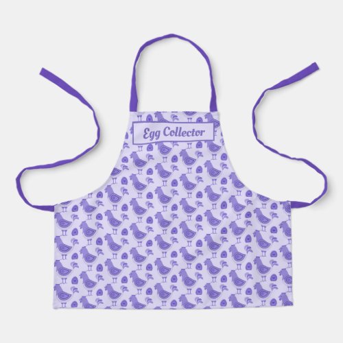 Purple Chickens Egg Collector Personalized Apron