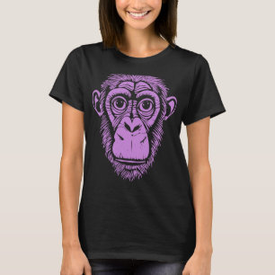 Purple Chimpanzee Ape Not Monkey  Cute Chimp T-Shirt