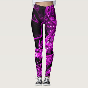 Purple Chinese Dragon Art Leggings