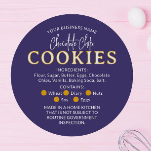 Purple Chocolate Chip Cookies Cottage Law Sticker