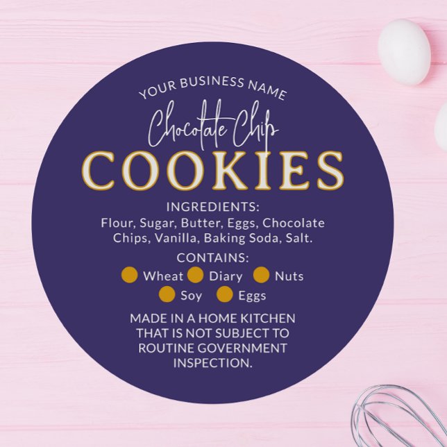Purple Chocolate Chip Cookies Cottage Law Sticker (Creator Uploaded)