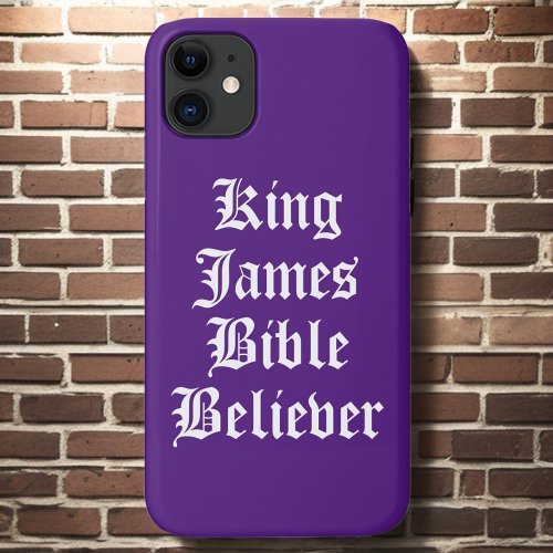  Purple Christian Faith King James Bible Believer iPhone 11 Case