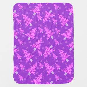 Purple Christmas Baby Blanket