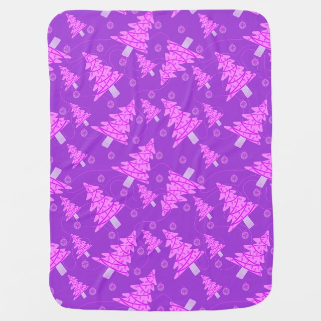 Purple Christmas Baby Blanket (Front)