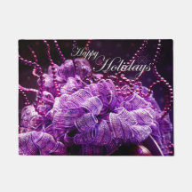 Purple Christmas - door mat