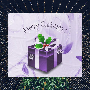 Purple Christmas Gift Blanket