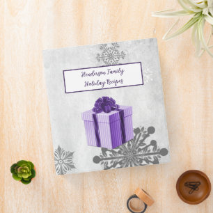 Purple Christmas Gift Family Recipe Binder