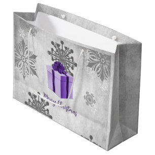 Purple Christmas Gift Holiday Gift Bag