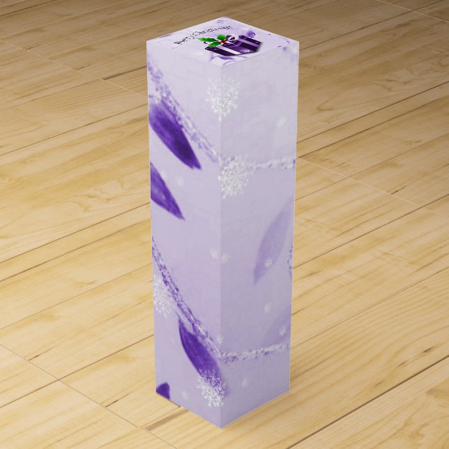 Purple Christmas Gift Wine Gift Box (Front)