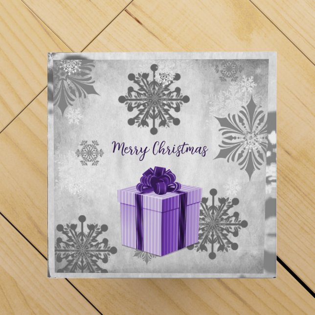 Purple Christmas Gift Wine Gift Box (Top)