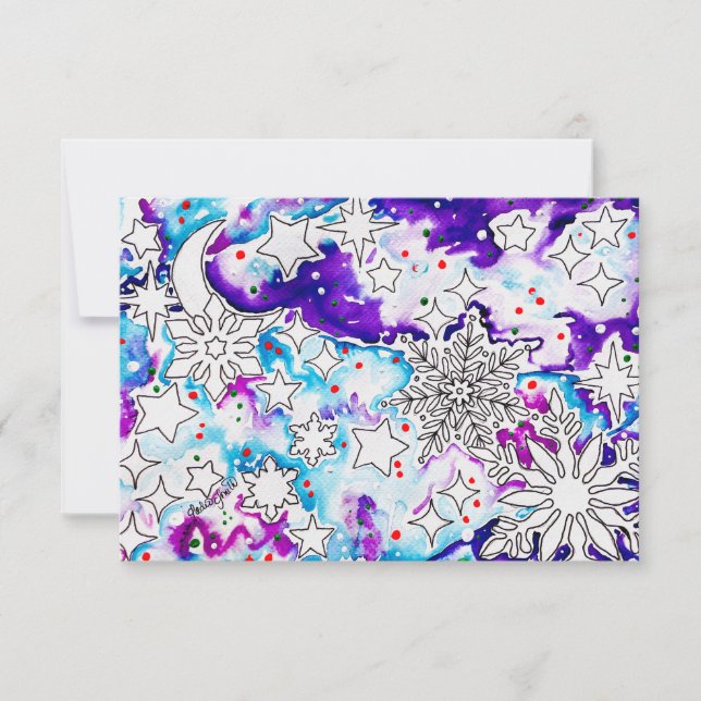 Purple Christmas Invitation (Front)