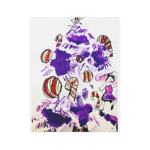 Purple Christmas Metal Print
