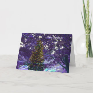 Purple Christmas Night Card