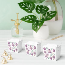 "Purple Christmas Ornament and Bell Favor Box"