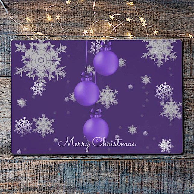 Purple Christmas Ornaments Placemat (Purple Christmas Ornaments Placemat)